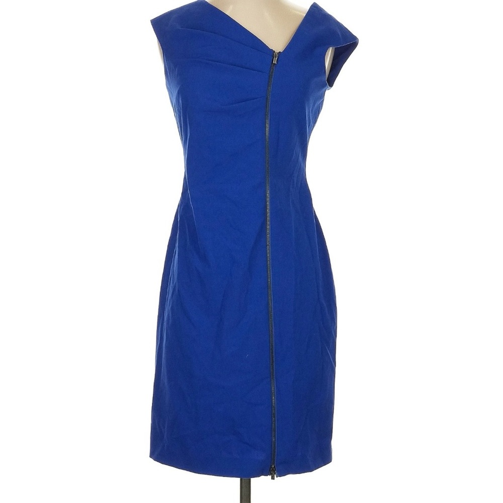 Calvin Klein Blue Asymmetrical Sheath Dress for Cocktail